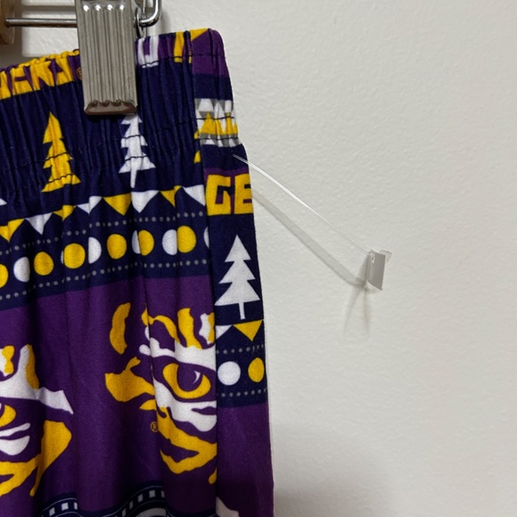 LSU Tigers Pyjama Bottoms Men's Size Medium Holiday Winter Loungewear - Picture 3 of 8